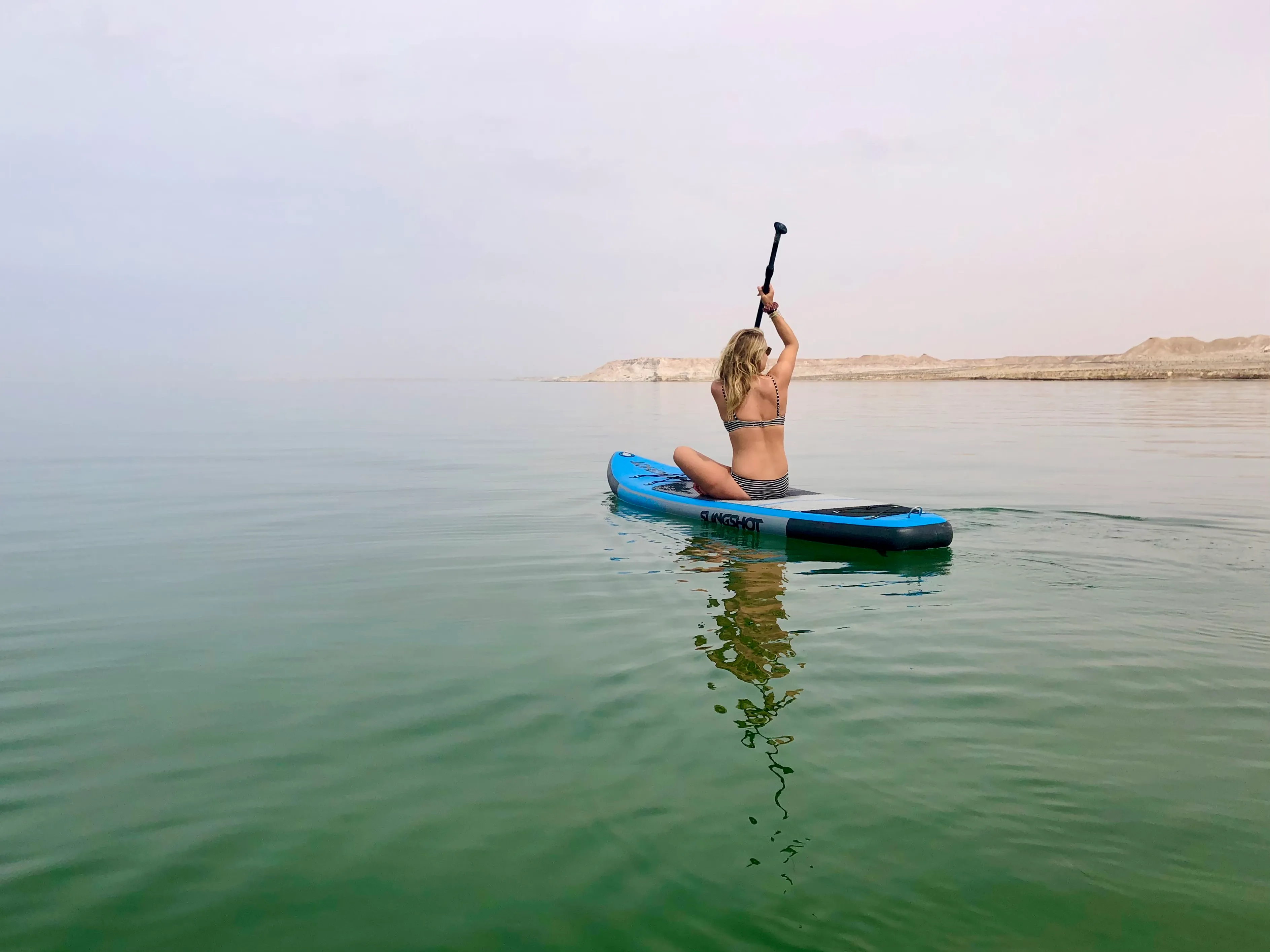 paddle sur la lagune de dakhla